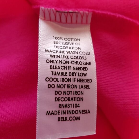 𝅺kim Rogers Pink Velvet Trim Split Neck Long Sleeve Jersey Top Plus Size 1X NWT - Picture 9 of 9